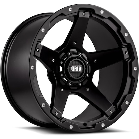 Grid Wheels 20 x 9 in. Matte Black Inserts Wheel GRW-42952B187